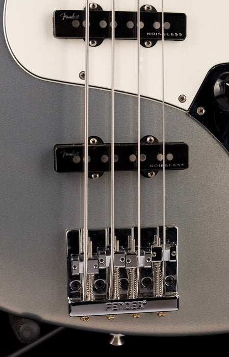 Used 2019 Fender Player Jazz Bass Modded Silver With Gig Bag