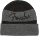 Fender Color Block Logo Beanie, Gray and Black