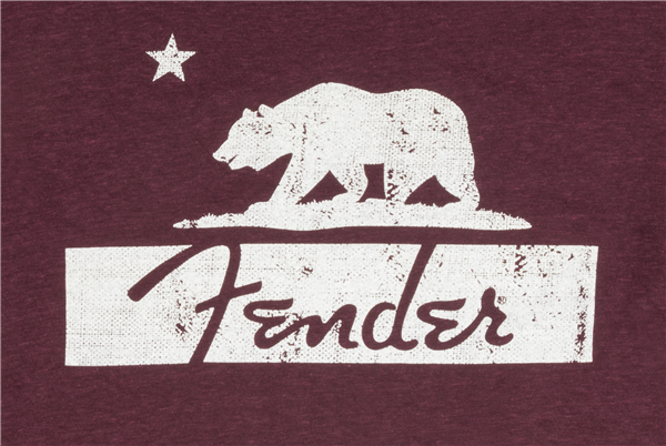 Fender Burgundy Bear Unisex T-Shirt M
