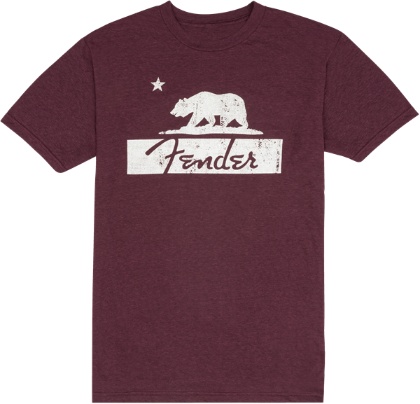 Fender Burgundy Bear Unisex T-Shirt M