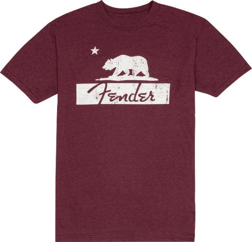 Fender Burgundy Bear Unisex T-Shirt L
