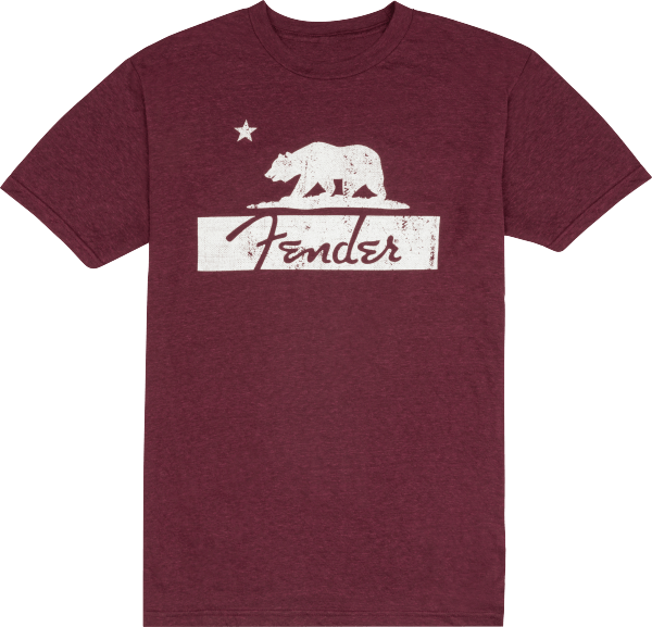 Fender Burgundy Bear Unisex T-Shirt L