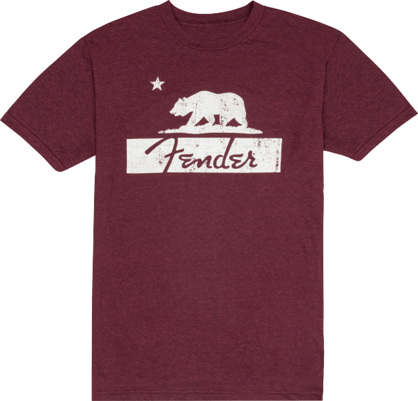Fender Burgundy Bear Unisex T-Shirt XL