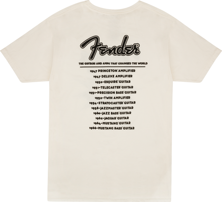 Fender World Tour T-Shirt Vintage White S