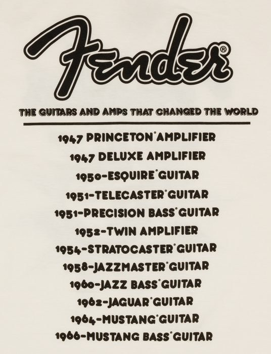 Fender World Tour T-Shirt Vintage White S