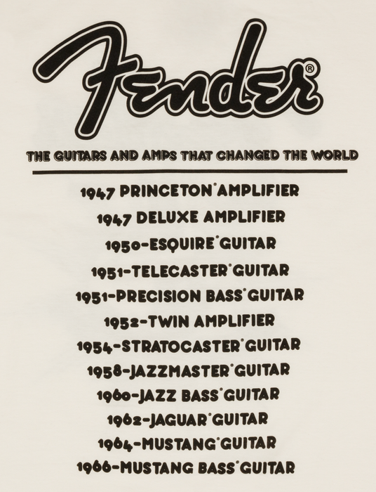 Fender World Tour T-Shirt Vintage White M