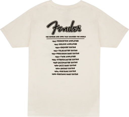 Fender World Tour T-Shirt Vintage White XXL