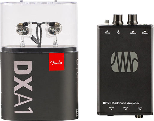 Fender MXA1 In-Ear Monitors DXA1 And HP2 Headphone Amplifier Bundle