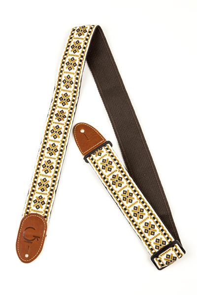 Gretsch G Brand Strap Diamond Brown Ends