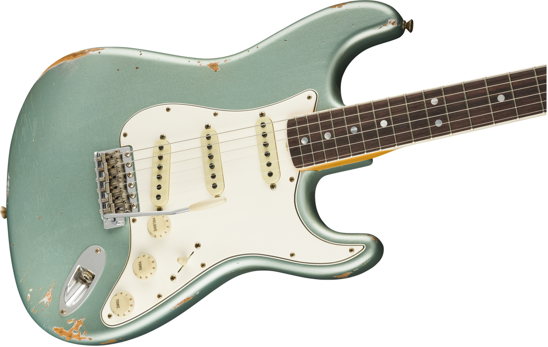 Fender Custom Shop 1967 Stratocaster Relic Aged Firemist Silver Electric Guitar