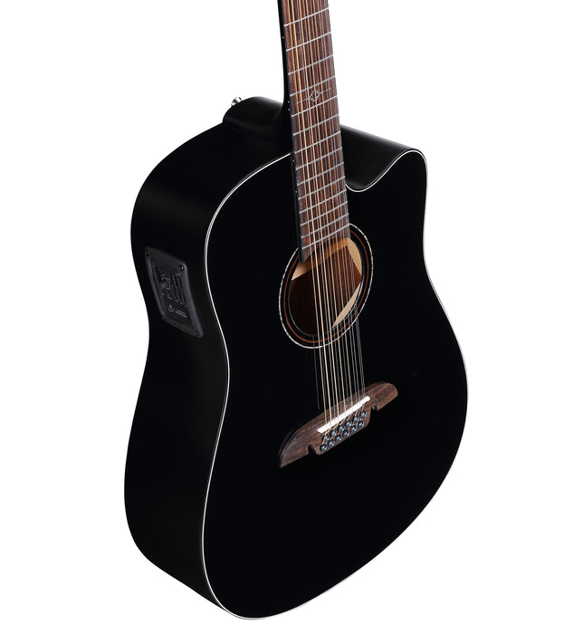 Alvarez Artist Series AD60-12CEBK 12 String Acoustic-Electric Dreadnought Guitar Black