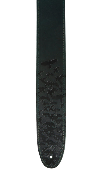 PRS 2.5" Leather Bird Swarm Strap Dark Green
