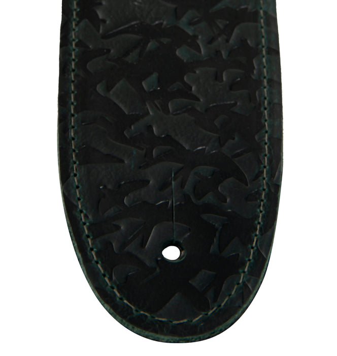 PRS 2.5" Leather Bird Swarm Strap Dark Green