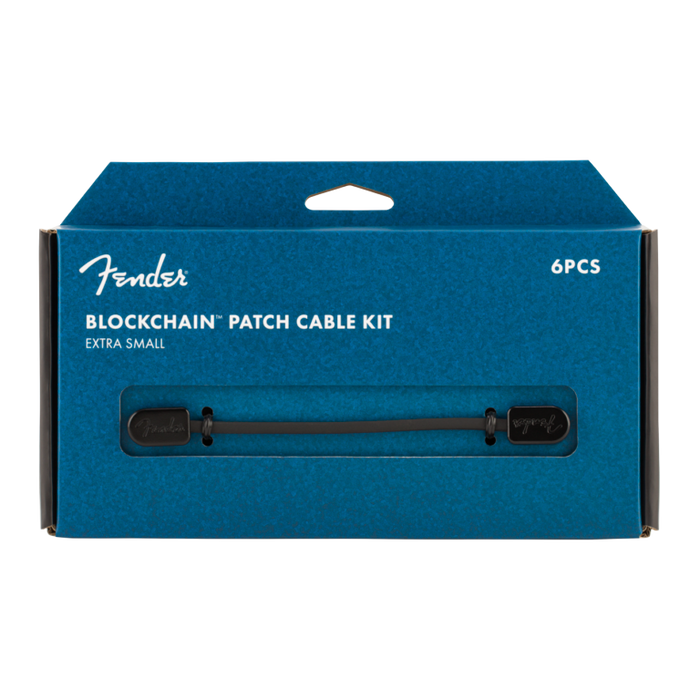 Fender Fender® Blockchain Patch Cable Kit, Black, Extra Small Cables