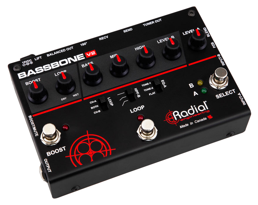 Radial Engineering Tonebone Bassbone V2 Channel Bass Preamp & DI Bass Effect Pedal