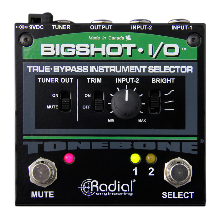 Radial Engineering BigShot I/O True Bypass Instrument SelectorRadial Engineering BigShot I/O True Bypass Instrument Selector