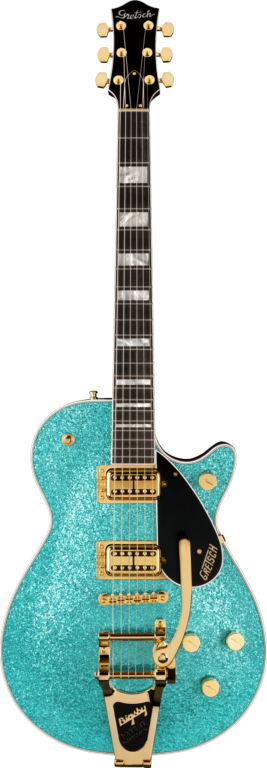Gretsch G6229TG Limited Edition Players Edition Sparkle Jet™ BT with Bigsby® and Gold Hardware, Ebony Fingerboard, Ocean Turquoise Sparkle Electric Guitars