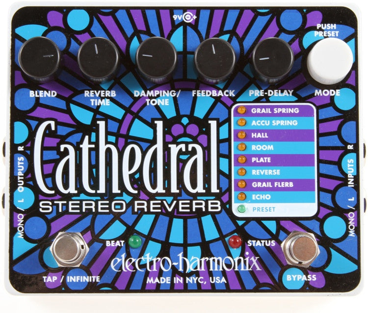 Electro-Harmonix Cathedral Stereo Reverb Pedal