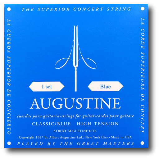 Augustine String Set Blue High Tension Nylon Classical Guitar Strings