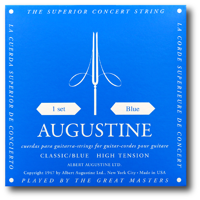 Augustine String Set Blue High Tension Nylon Classical Guitar Strings