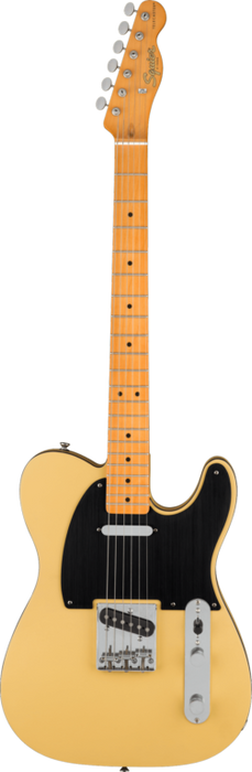 Squier 40th Anniversary Telecaster®, Vintage Edition, Maple Fingerboard, Black Anodized Pickguard, Satin Vintage Blonde Electric Guitars