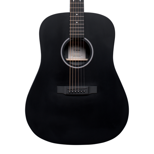 Martin D-X1E Dreadnought Black Acoustic Electric Guitar With Bag