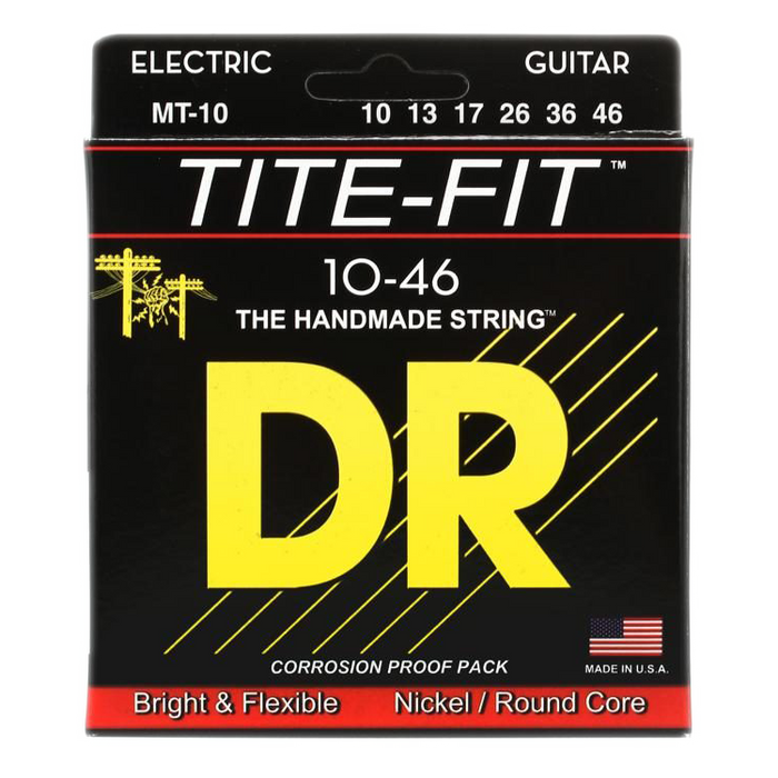 DR MT10 Tite-Fit Nickel Light 10-46 Electric Guitar Strings