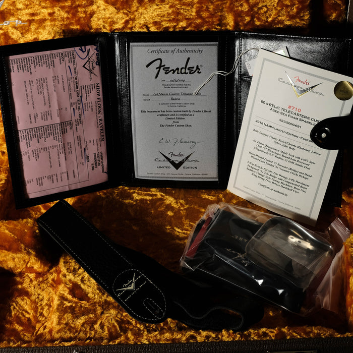 Pre Owned '19 Fender Custom Shop Limited Edition Telecaster Custom Relic Aged Seafoam Sparkle