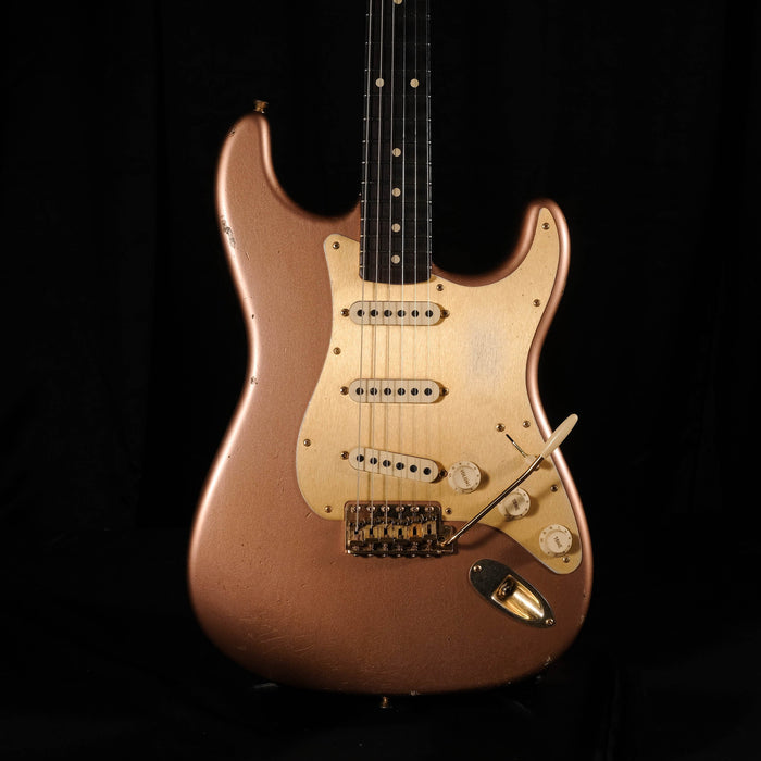 Preowned Fender Custom Shop "Golden Rose" 1959 Strat Relic Copper Metallic With OHSC