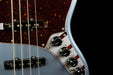 Used Fender American Elite Maple Neck Jazz Bass Satin Ice Blue Metallic OHSC
