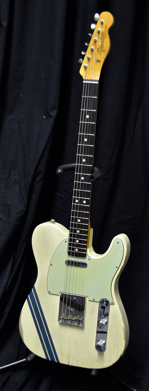 Pre Owned '17 Fender Custom Shop Masterbuilt Greg Fessler 1963 Relic Telecaster  Vintage White Blue Stripes w/ OHSC
