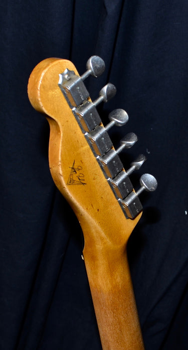 Pre Owned '17 Fender Custom Shop Masterbuilt Greg Fessler 1963 Relic Telecaster  Vintage White Blue Stripes w/ OHSC
