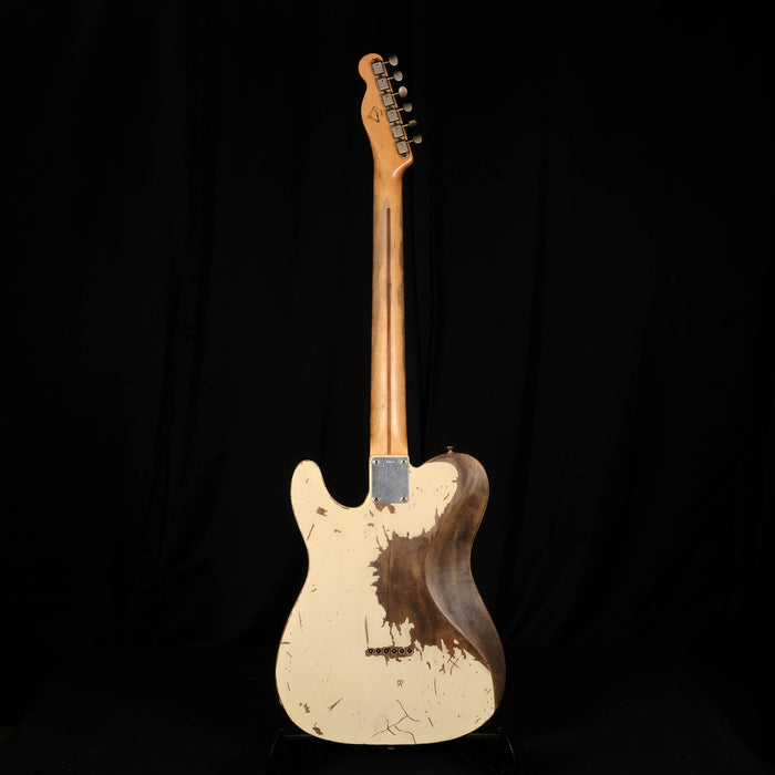 Used '06 Fender Custom Shop Jeff Beck Relic Esquire Olympic White Electric Guitar OHSC Chris Fleming