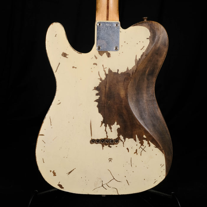 Used '06 Fender Custom Shop Jeff Beck Relic Esquire Olympic White Electric Guitar OHSC Chris Fleming