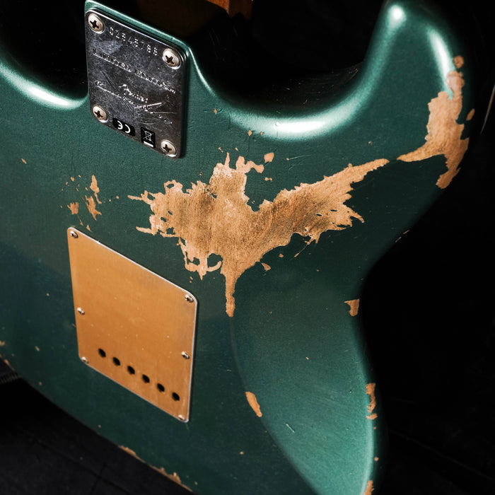 Fender Custom Shop Limited Edition Roasted 1959 Stratocaster Heavy Relic Rosewood Aged Sherwood Green Metallic