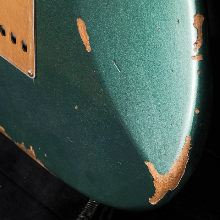 Fender Custom Shop Limited Edition Roasted 1959 Stratocaster Heavy Relic Rosewood Aged Sherwood Green Metallic