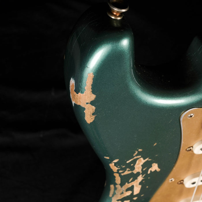 Fender Custom Shop Limited Edition Roasted 1959 Stratocaster Heavy Relic Rosewood Aged Sherwood Green Metallic