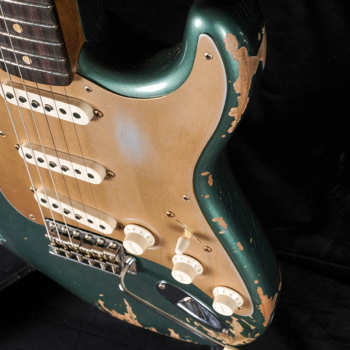DISC - Fender American Vintage '59 Stratocaster Slab Rosewood Sherwood Green Metallic