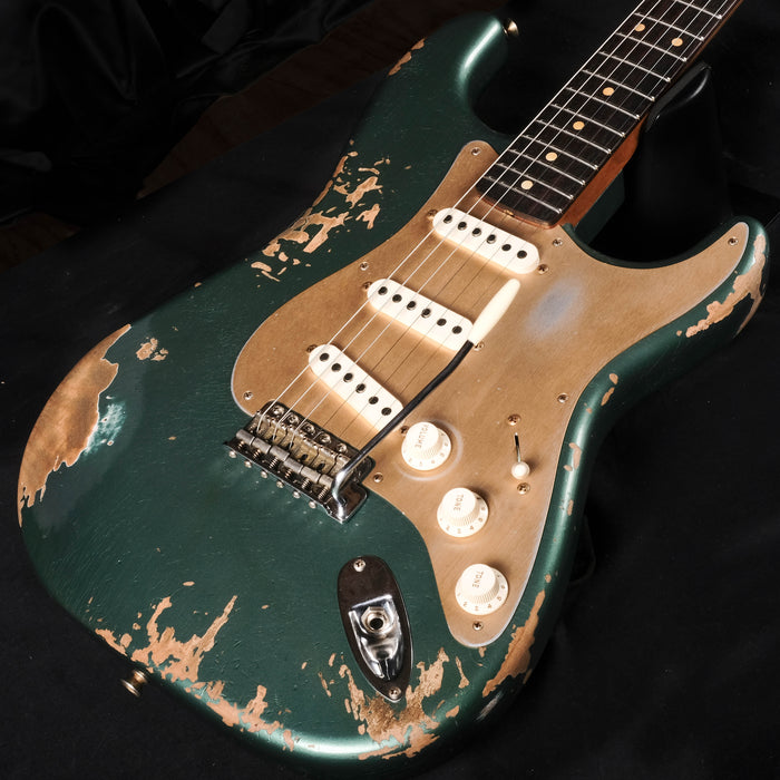 Fender Custom Shop Limited Edition Roasted 1959 Stratocaster Heavy Relic Rosewood Aged Sherwood Green Metallic