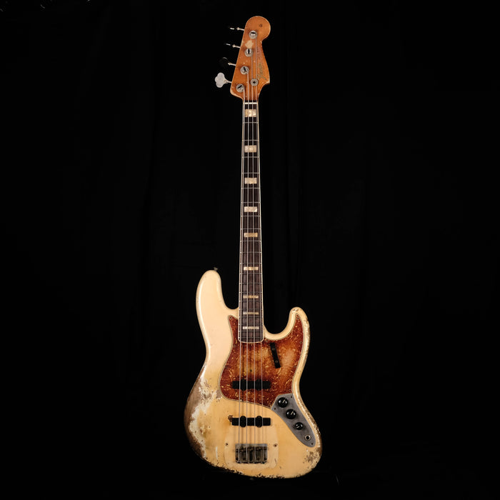 Fender Custom Shop Masterbuilt Vincent Van Trigt 66 Jazz Bass Aged Olympic White Heavy Relic