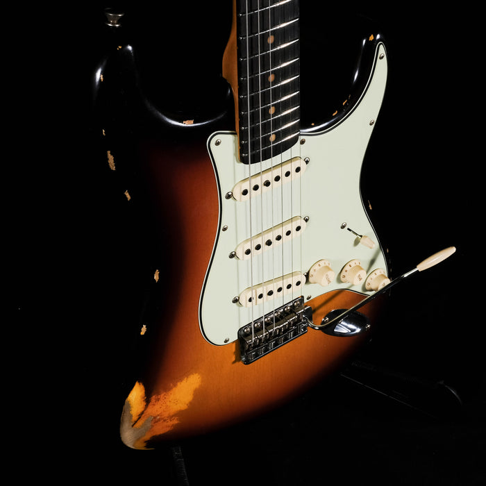 Fender Custom Shop Limited Edition Reverse Headstock '59 Stratocaster Relic Chocolate Sunburst With Case