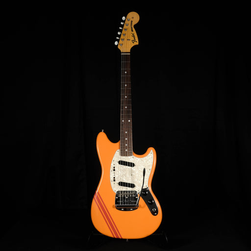 Used '94 Fender Japan Mustang Competition Stripe Orange Guitar With Bag MIJ