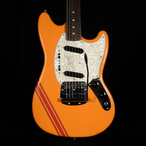 Used '94 Fender Japan Mustang Competition Stripe Orange Guitar With Bag MIJ