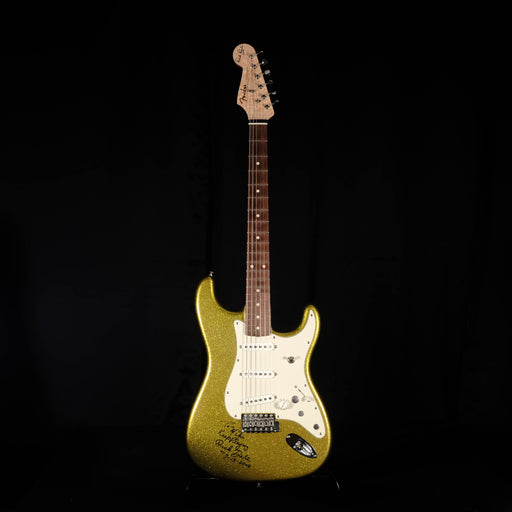 Pre Owned 07 Fender Custom Shop Signed Dick Dale Chartreuse Sparkle Stratocaster