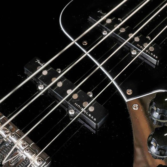 Used 2016 Fender American Elite Jazz Bass Black With Gig Bag