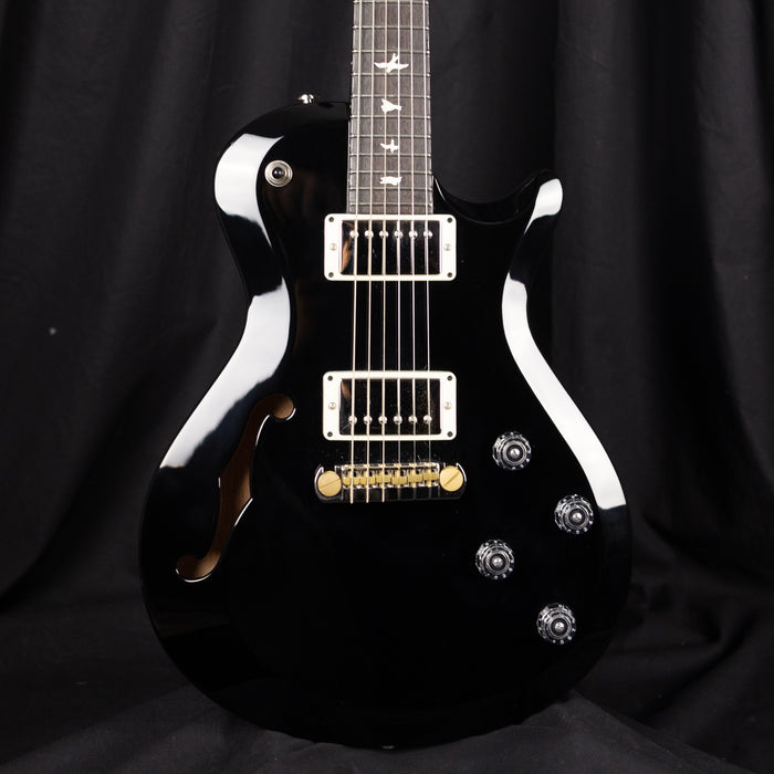 PRS S2 Singlecut Semi-Hollow Custom Color Black Electric Guitar With Gig Bag