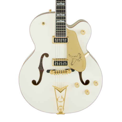Gretsch G6136-55 Vintage Select Edition '55 Falcon Hollow Body with Cadillac Tailpiece Solid Spruce Top Vintage White Lacquer Electric Guitar