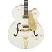 Gretsch G6136-55 Vintage Select Edition '55 Falcon Hollow Body with Cadillac Tailpiece Solid Spruce Top Vintage White Lacquer Electric Guitar