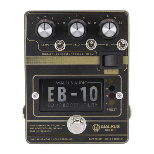 Walrus Audio EB-10 Preamp / EQ / Boost Black