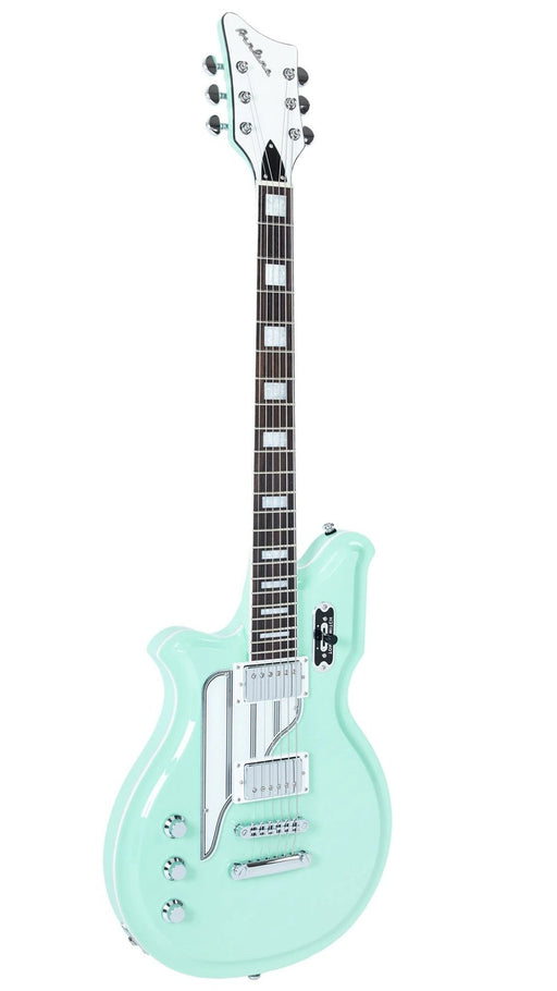 Eastwood Airline Lefty Baritone Map Deluxe Guitar - Sea Foam Green Left Handed